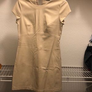 Stylish beige leather dress from Zara